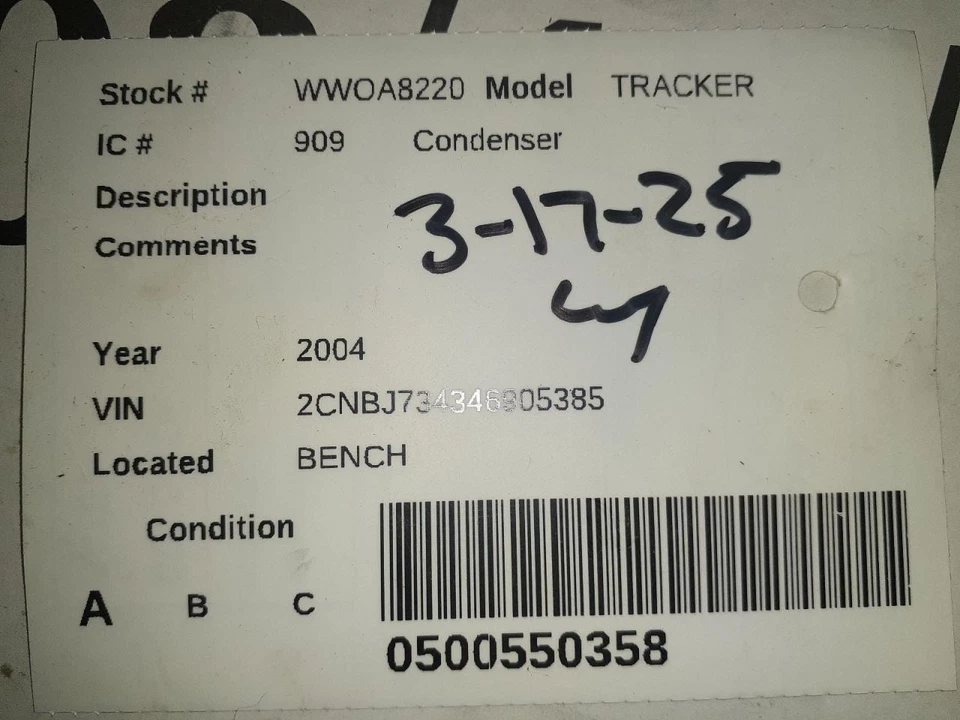 AC Condenser Fits 99-04 TRACKER 2060620 - Image 4 of 4