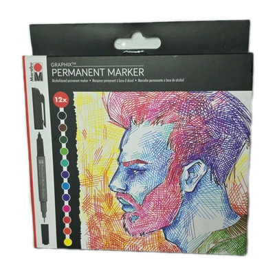 Marabu Graphix Permanent Marker Significant Colors Set of 12