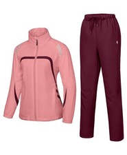 Women's Full Zip-Up Tracksuit Set Long Sleeve Lightweight Jogging Suits Worko...
