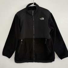 Youth Boys The North Face Black Denali Polartec Fleece Full Zip Jacket Size XL
