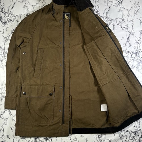 BELSTAFF Mens Salvia Green Terrace Coat Parka SIZE UK38 IT48 MEDIUM BNWT Dry Wax - Picture 14 of 17