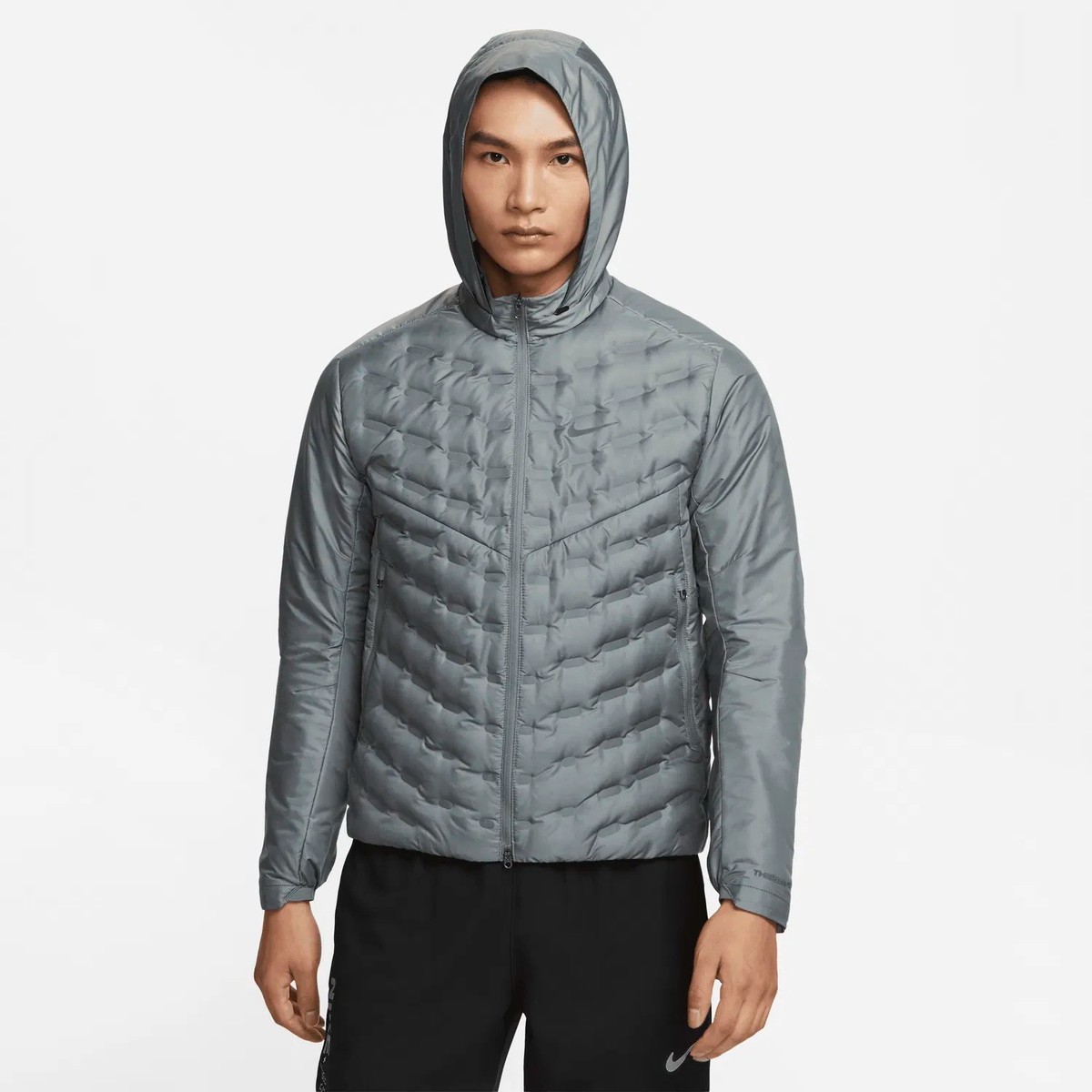ジャケット・アウター nike therma-fit adv aeroloft down 2XL Nike Therma-Fit ADV Aeroloft Repel Down Running Jacket Grey FB7556