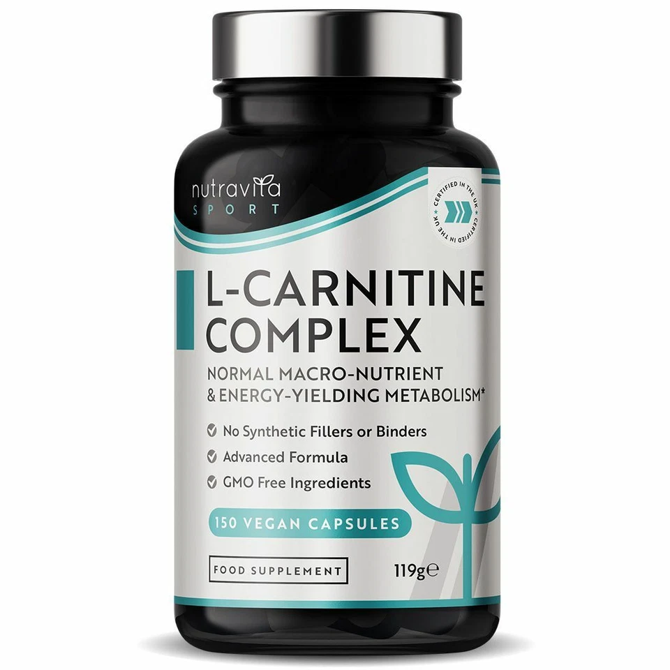 L-Carnitine Complex - Amino Acid - 150 Vegan Capsules - Fat Burner, Metabolism