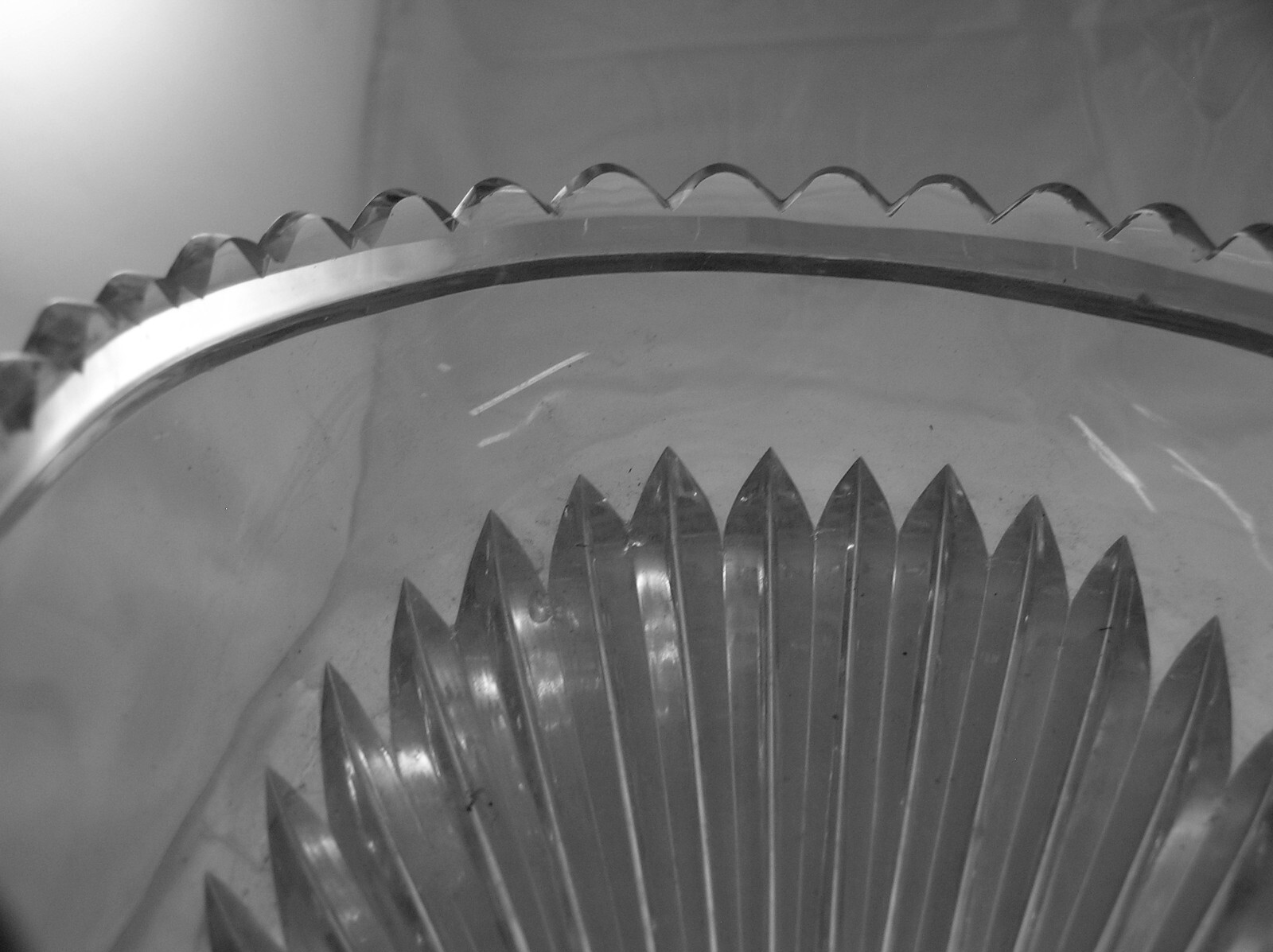 American Brilliant Cut Glass 1876-1916 Partially cut celery real novelty demo