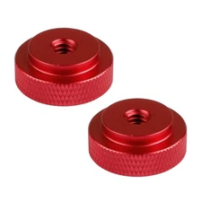 CAMVATE 2 Pcs 1/4"-20 Female Thumb Wheel Lock Nut Adapter Screw 25mm for Tripod
