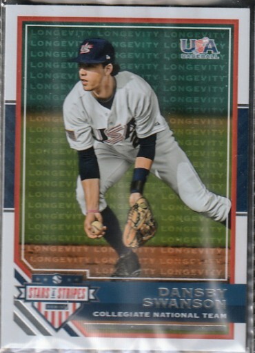 DANSBY SWANSON 2017 PANINI USA BASEBALL STARS & STRIPES LONGEVITY  #96 ROOKIE RC