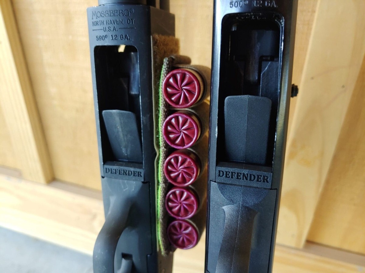 Defender MINI SHELL Adaptor + MOSSBERG 590 Heat Shield Shotgun +