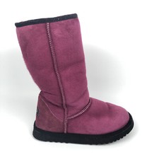 UGG Classic Tall 5815 Sheepskin Boots Girls Size W3.5 Purple Pink Australia