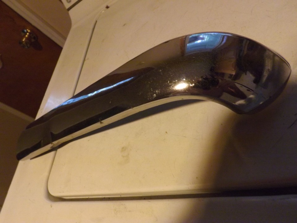 1956 56 CHEVROLET CHEVY LT FENDER HOOD BAR EXTENSION EYEBROW CHROME