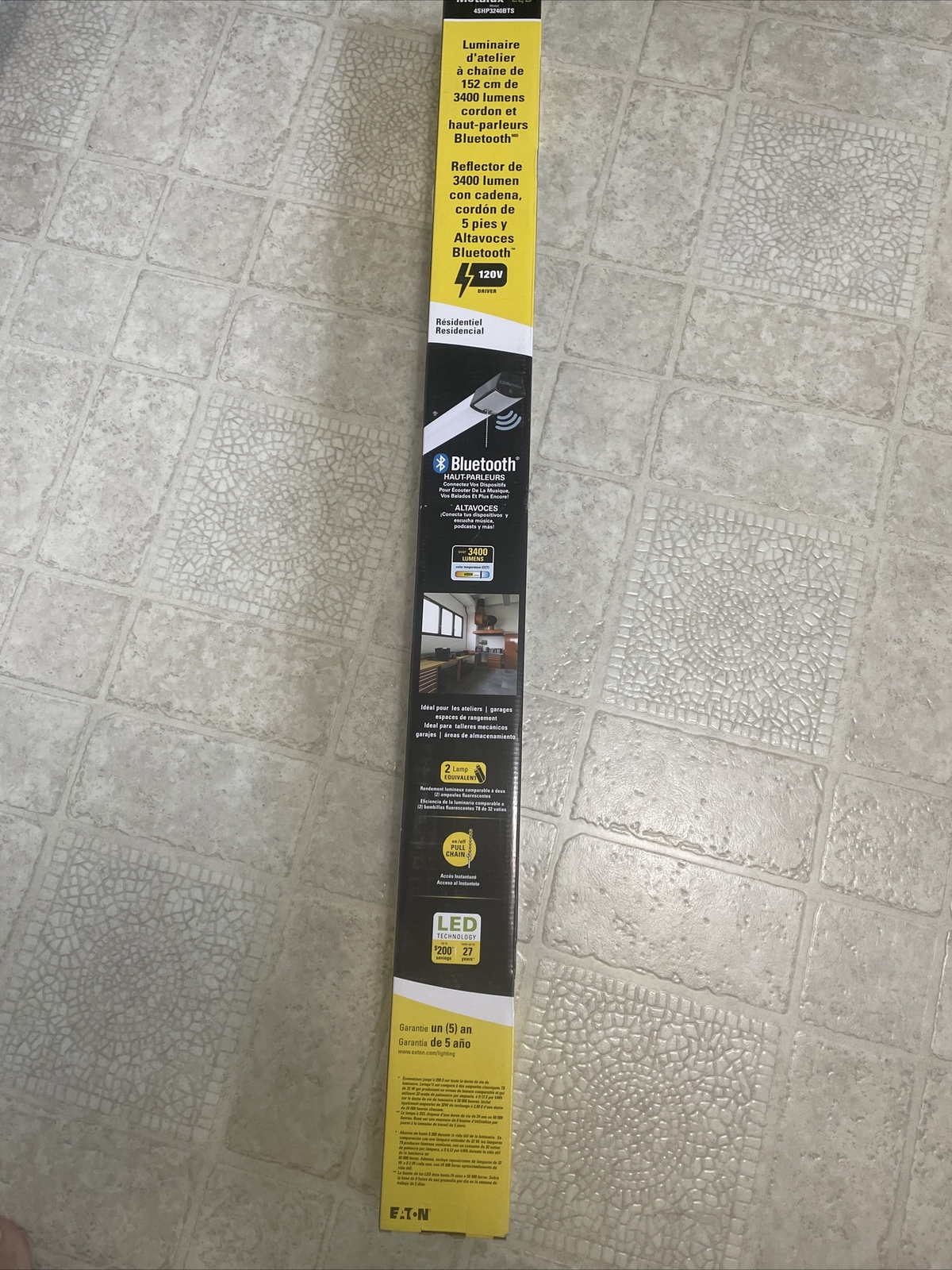 NEW EATON Lighting 4SHP3240BTS 3400 lm LED Shop Light w/ Bluetooth