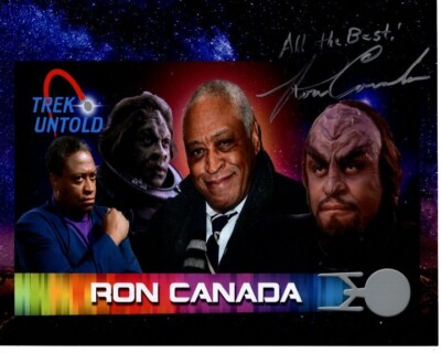 RON CANADA Signed 8x10 STAR TREK Photo w/ Hologram COA