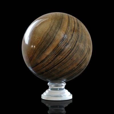 Semi-Precious Hard Stone Ball with Base Hard Stone Sphere with Support D.12cm