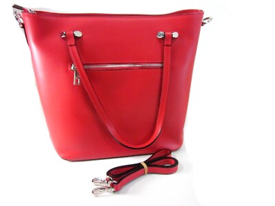 LAURA MORETTI WOMEN'S LBEC7N308  LEATHER PURSE WITH ZIP CLOSURE,RED,NEW W/ TAGS
