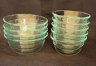 Set of 9 Corning Pyrex 3 Ring Green Glass Custard Ramekins - VTG 5-6 oz/ 4-10oz — photo 2