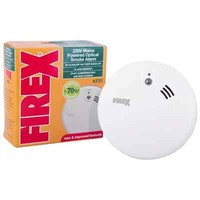 Optical Smoke Alarm Mains Hardwired with 9V Battery Back Up - Kidde Firex KF20