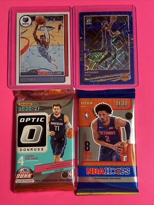   JA MORANT + Anthony Davis Blue Velocity + Optic + NBA Hoops Packs   