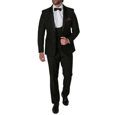 Paul Andrew Ford - Men's Black 3 Piece Tuxedo Suit