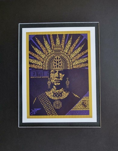 Todd Slater "Neil Young" 05/24/10 Poster Print Matted offset Lithograph 2015 Rep - 第 1/2 張圖片