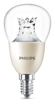 Philips Warm Glow LED E14 Edison 60w Dimmable Mini Globe Light Bulbs 806lm