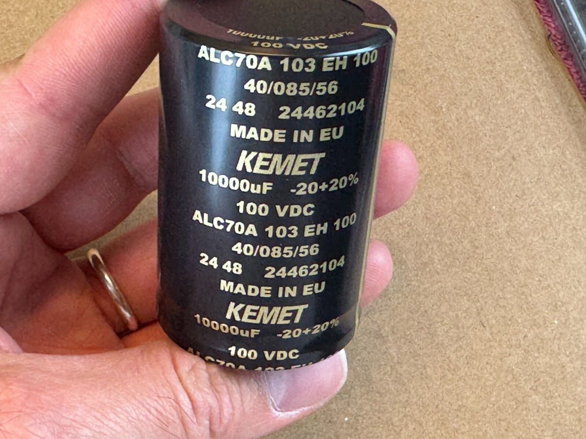 2 New 10000 uf 100v Main Filter Capacitors Sansui 8080 9090 EXACT