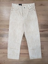 Levi's Women's Ribcage Straight Ankle Jeans 726930114 Wavy Lines Size 29x27