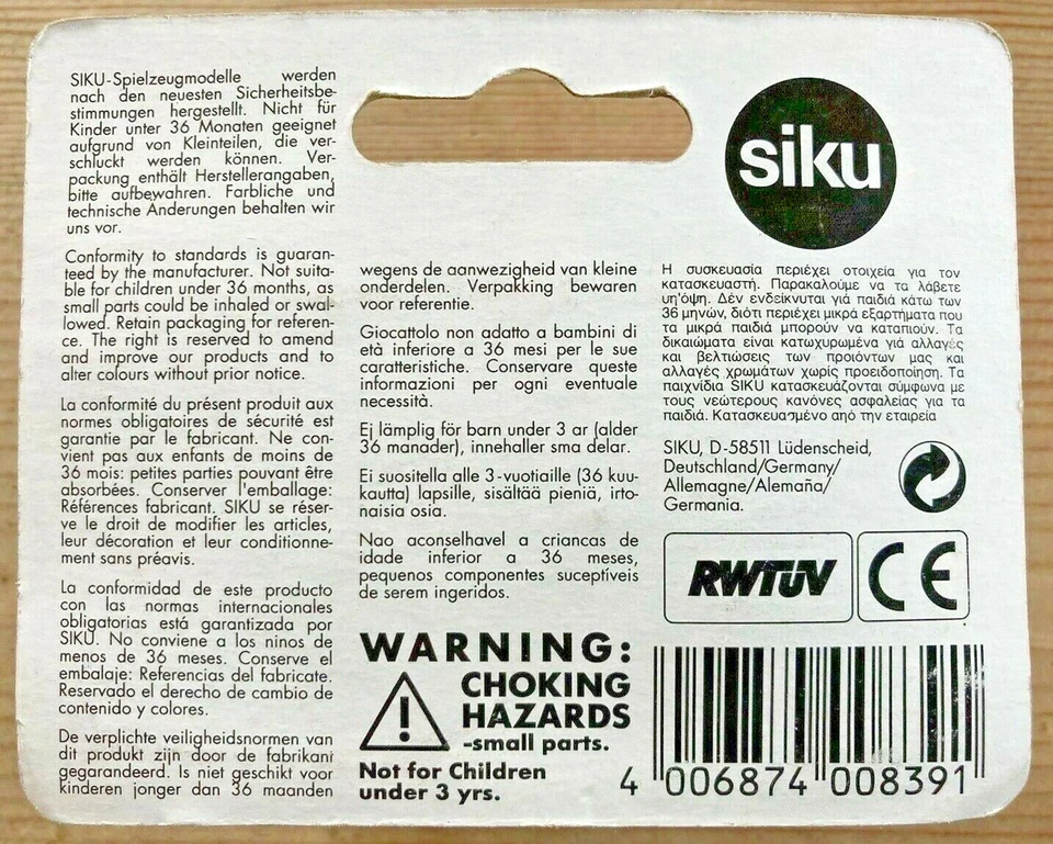Siku 0839 VW Käfer Beetle Cabriolet Convertible con señal de tráfico Foto 3 de 3