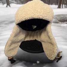 Trapper Hat Faux Fur Vented Ear Flap Fastener One Size Brown