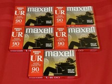 Lot Of 4 Maxwell UR 90 Minute Blank Audio Cassette Tapes Normal Bias New Sealed