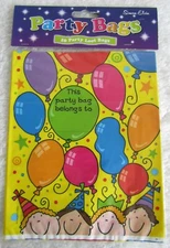 Simon Elvin 10 Pack Party Bags/Loot Bags Balloons Brand New In Pack