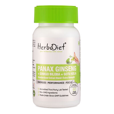 Ginkgo Biloba  & Korean Ginseng with Gotu Kola Capsules Circulation