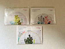 Set of 3 Embroidery DIY Art Kits Cactus Cx0051 Cx0045 Cx0017 Sealed NEW
