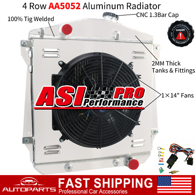 4 Rows Radiator Shroud Fan For 1943-1948 Chevy Sedan Couple DG DR DJ BL BN BG V8