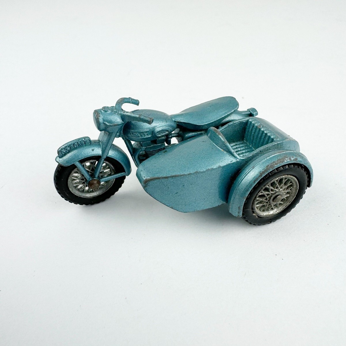 Vintage Matchbox Car No. 4 Triumph TIIO Motorcycle And Vintage Matchbox Car No. 4 Triumph TIIO Motorcycle And