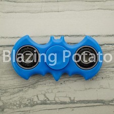 Bat Fidget Hand Spinner Tri Spinners Figet Desk Toy Focus EDC ADHD  USA  BLUE