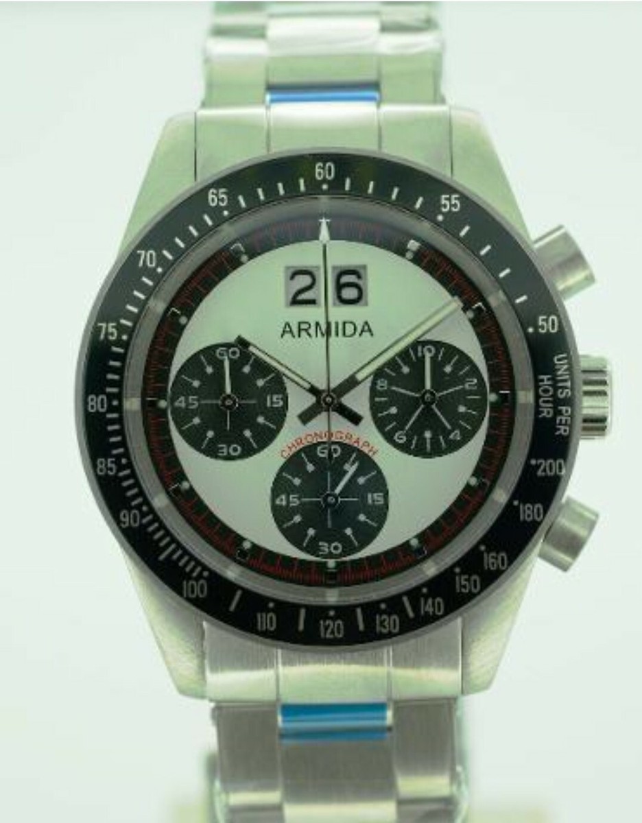 Armida A10 Black bezel Chronograph watch Shipped from USA | eBay