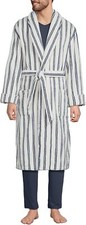 Men's Calf-Length Turkish Cotton Terry Bathrobe, Soft 14-Oz, Machine Wash
