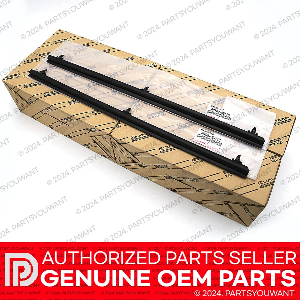 GENUINO Toyota 4Runner Pickup Ventana Vidrio Resistente a la Intemperie Moldura 68160-89116 CONJUNTO Foto 3 de 4