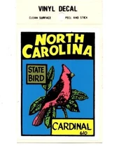Lot of 12 North Carolina State Bird Luggage Decals Stickers - New - Free S&H