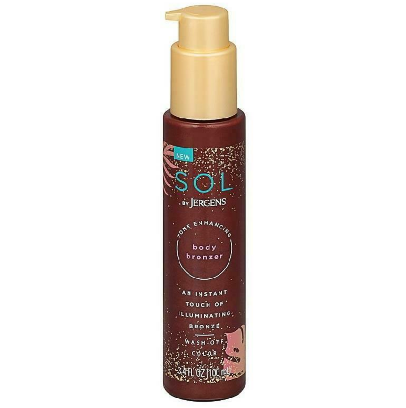 New SOL by Jergens Tone Enhancing Body Bronzer Wash Off Color 3.4 fl oz