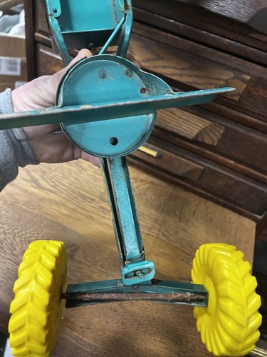 Vintage 1960s Structo Road Grader, Pressed Steel Toy Vehicle, green ex+ cond 18” - Picture 14 of 15