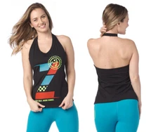 Zumba Less Talk More Dance Halter Top - Black ~  S  L  XL  ~ New! Free Ship!