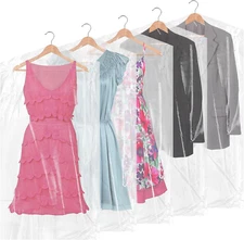 Patelai 40 Pcs 72/40Inch Garment Bags for Hanging Clothes Bulk Dry Cleaning Bags