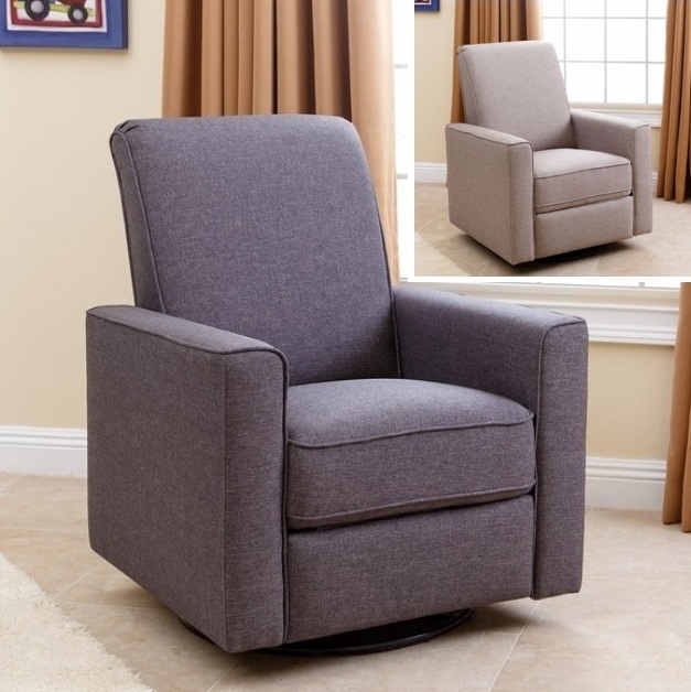 upholstered swivel glider chair