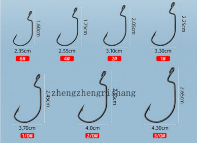 50Pcs EWG Worm Hook Versatile Soft Plastic Hook Freshwater Bass and Saltwater