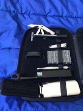 Black Leather Travel Grooming Shoe Shine Kit - Pre-owned