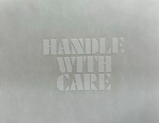 Original Vintage Handle With Care Mini Iron On Transfer