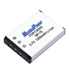Battery for CASIO NP-70 NP70 Exilim Zoom EX-Z150 EX-Z155 EX-Z250 1200mAh