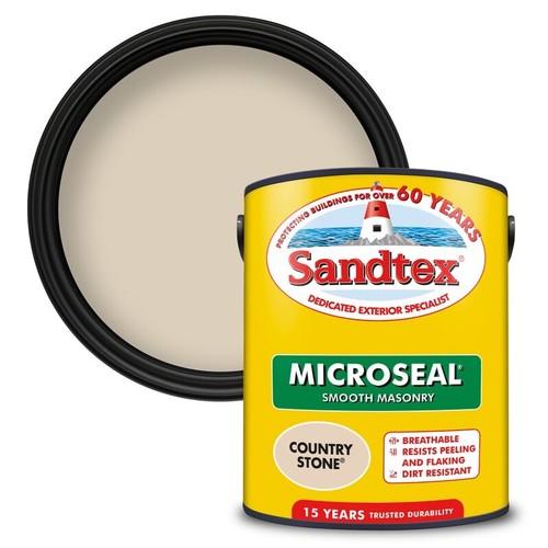 Pintura de mampostería suave Sandtex Microsel exterior lluvia sol resistente a la suciedad 5 litros - Imagen 53 de 217