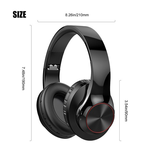 Foldable Wireless Headphones Over Ear HD Stereo Headsets Earphones forBluetooth - Picture 7 of 8