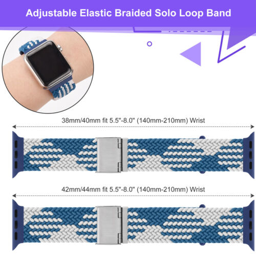 Correa de banda para Apple Watch Series Ultra 8 7 6 SE iWatch bucle trenzado ajustable - Imagen 9 de 61